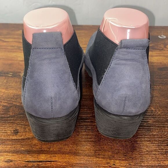 The Flexx Wm’s Sz 8 Blue Suede Slip On Comfort Wedge Loafer Shoes - Picture 4 of 8